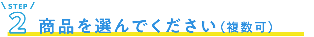 STEP2 商品を選んでください（複数可）